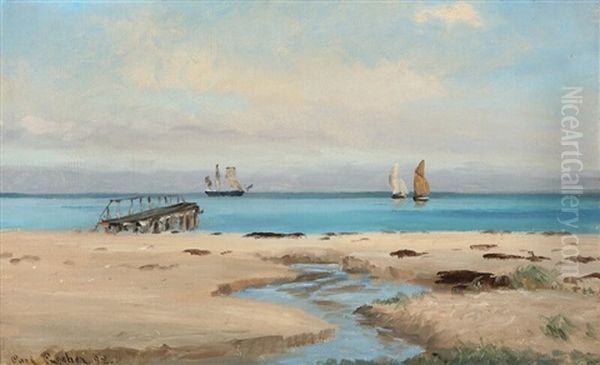 Coastal Scenery With Ships - view 1