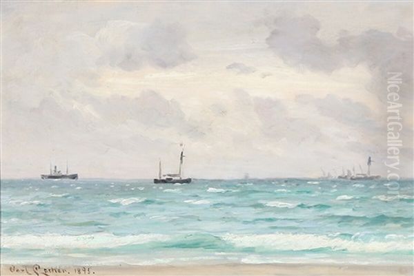Coastal Scape With Ships - view 1