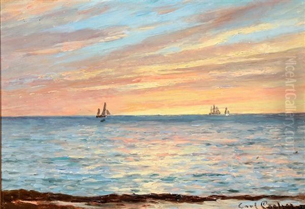 Ships Near The Coast, Evening - view 1
