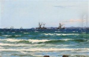 The Two Ironclad Ships "helgoland" And "tordenskjold"