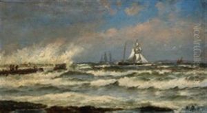 A Windy Day Along The Coastline by Carl Locher