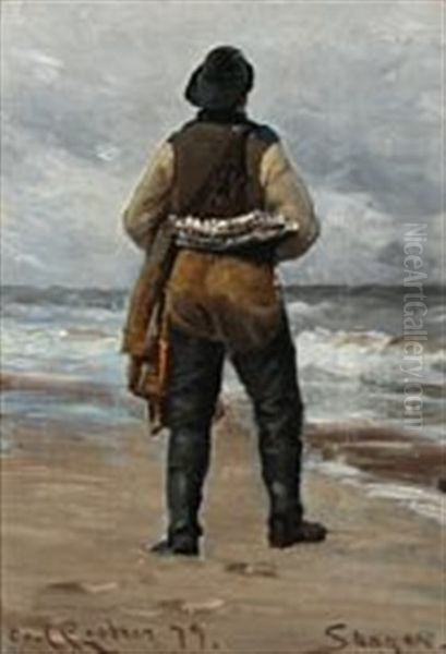 A Fisherman Looking Towards The Sea - view 1