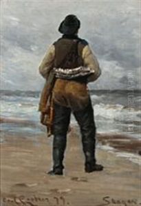 A Fisherman Looking Towards The Sea by Carl Locher