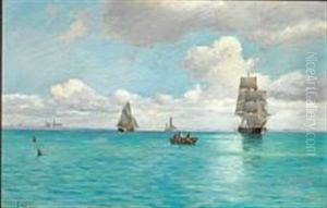Ships In Oresund Near Kronborg