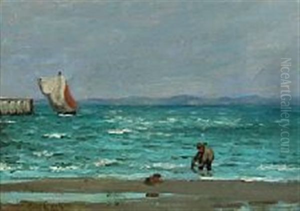Coastal Scenery With A Fisherman - view 1