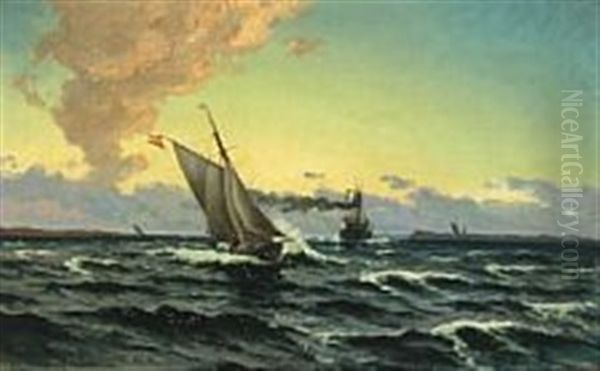Seascape With Ships At Sea - view 1