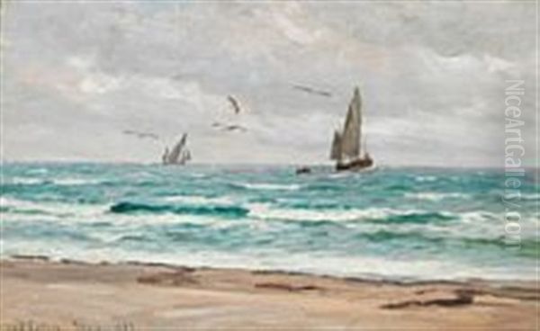 Sailing Ships Off The Coast Of Skagen - view 1