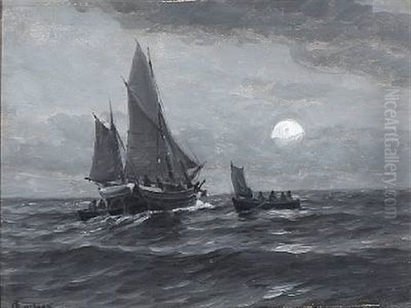 Seascape In Moonlight - view 1