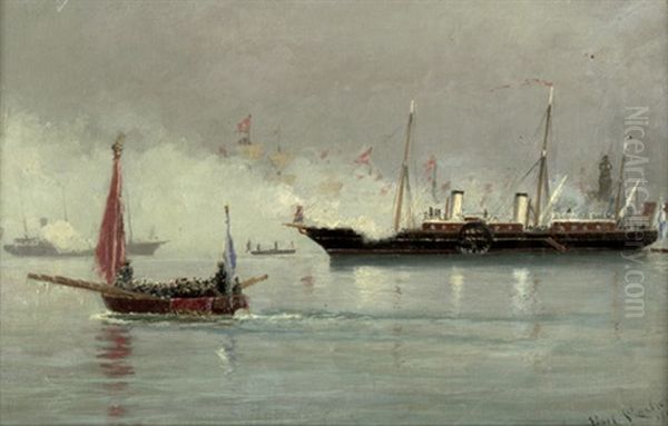 Die Ankunft Des Zaren Alexander Iii. Von Russland Im Hafen Von Kopenhagen Im Jahre 1866 - view 1