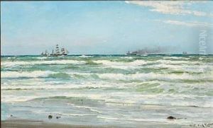Summer Day With Ships Off Skagen thumbnail