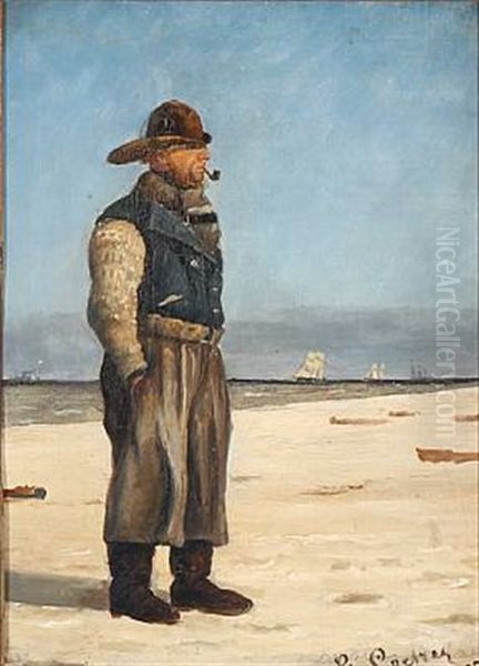 A Fisherman On Skagen Beach - view 1