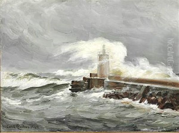 Havnemolen. Sonden Storm. Skagen - view 1