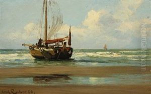 Coastal Scenery With A Sailing Ship Coastal Scenery With A Sailing Ship
