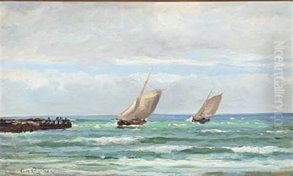 Sailboats At A Pier - view 1