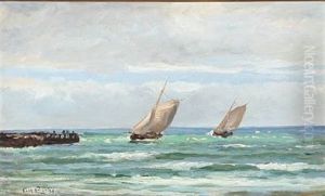 Sailboats At A Pier