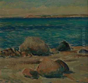 Coastal Scene From Hornbaek, Denmark by Carl Locher