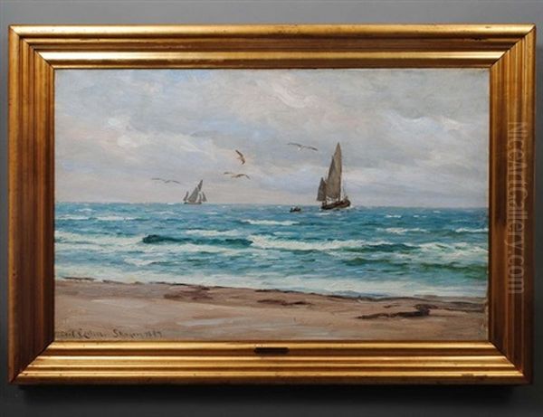 Sailing Vessels Off The Coast - view 1