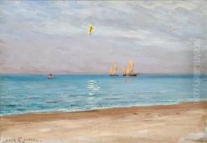 Aften I August. Skagens Sonderstrand by Carl Locher