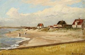 Coastal Scene From Esbjerg, Denmark by Carl Locher