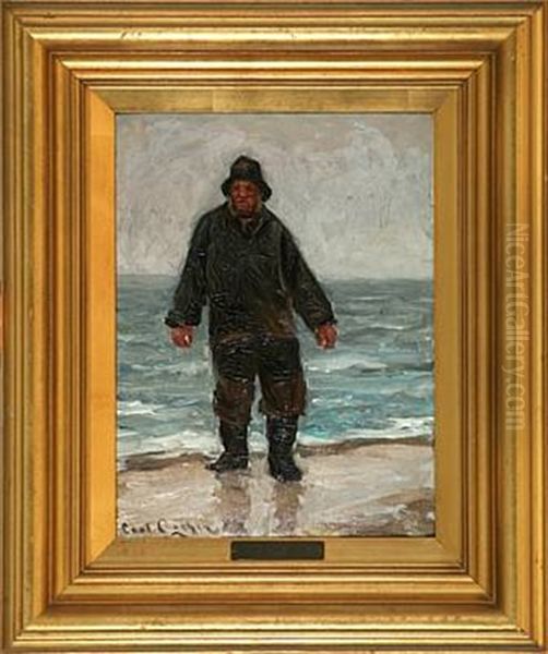 Fisherman On The Beach - view 1