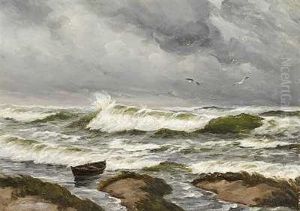 Braending, Morke Skyer Traekker Op by Carl Locher
