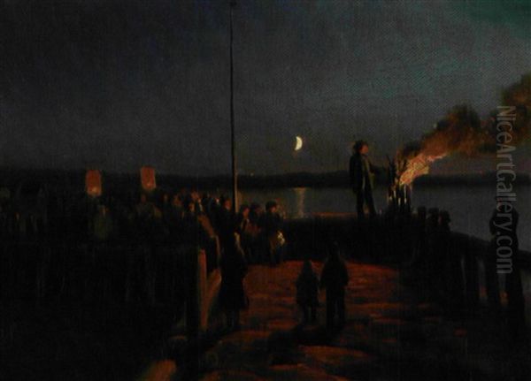 Skt. Hans Aften Pa Hornbaek Havn - view 1