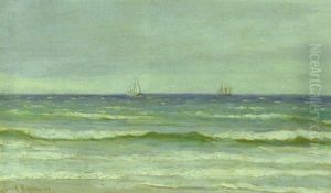 Marine Med Sejlskibe by Carl Locher