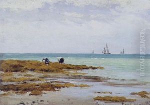 Ebbe Ved Granville I Normandiet by Carl Locher