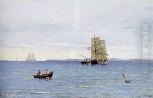 Marine Med Sejlskibe by Carl Locher