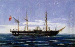 Skibsportraet Af Fregatten "jylland" by Carl Locher