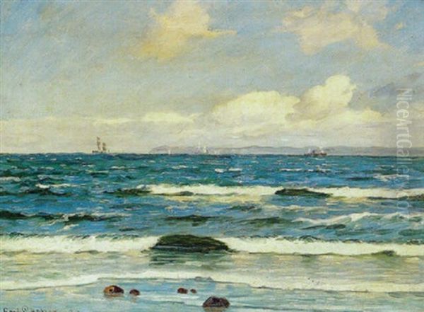 Marine Med Mange Sejlsibe Udfor Kullen - view 1
