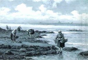 Muslingsamlere by Carl Locher