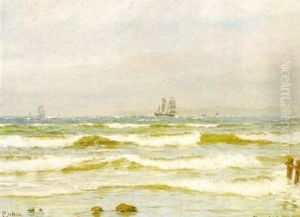 Marine Med Sejlskibe by Carl Locher