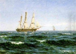 Fregatten Sjaelland I Nordsoen 1882