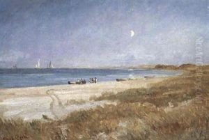 Sommerdag Ved Stranden, Skagen by Carl Locher
