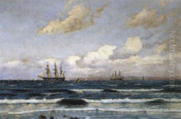 Marine Med Sejlskibe Ud For Nordsjaellands Kyst - view 1