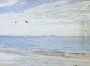 Kystparti Fra Skagens Strand by Carl Locher