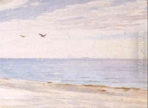 Kystparti Fra Skagens Strand by Carl Locher