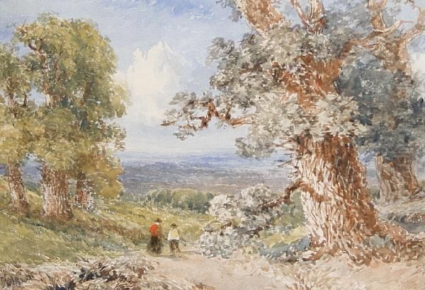 Figures In Woodland Landscape - view 1