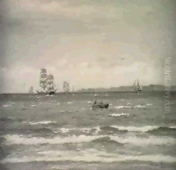 Marine Med Skibe, I Baggrunden Kullen - view 1