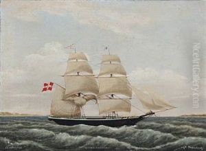 The Schooner Alert Assens Under The Command Of Capt. Svinding by Jens Thielsen Locher