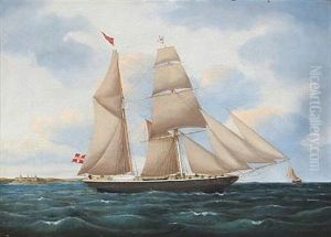 Postbaaden. Skonnerten Johanne Udfor Kronborg by Jens Thielsen Locher