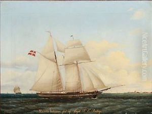 The Schooner "maren Johanne" On Copenhagen Roadstead Under The Command Of Capt. J. E. Bistrup
