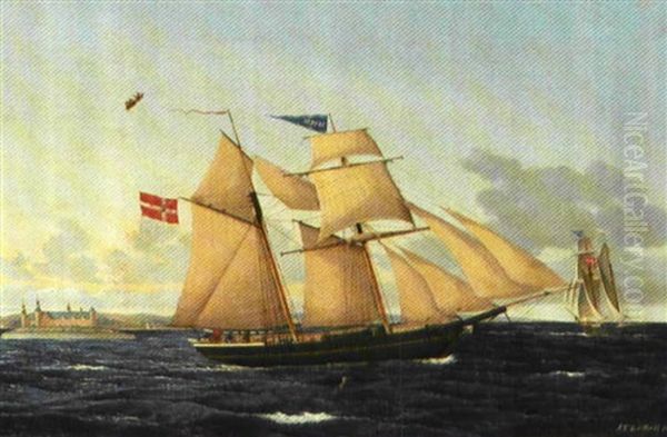 Sejlskibet "marie" Ud For Kronborg - view 1