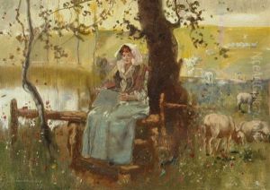 Reading Under A Tree In The Pasture by John Lochhead