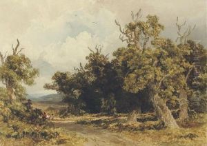 Figures Resting On A Path, Sherwood Forest by William James Bennett