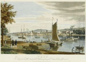 "troytaken From The West Bank Of The Hudson by William James Bennett