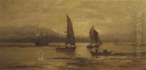 Largs, The Mouth Of The Findhorn by Charles Arthur Lodder