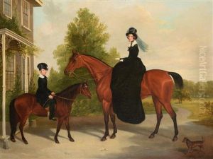 Lady Antrobus And Son At Ottershaw Park, Surrey