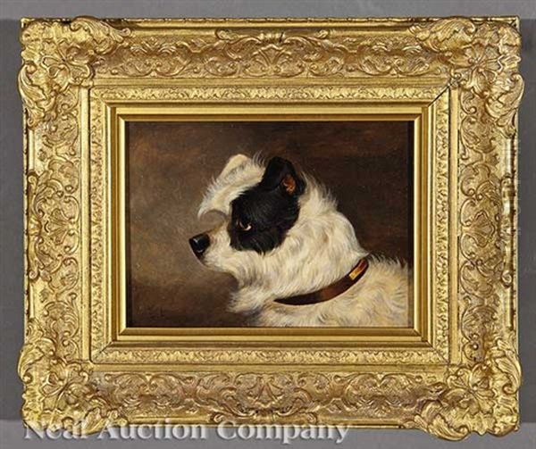 Norfolk Black And White Terrier And White Bull Terrier (2 Works) - view 1